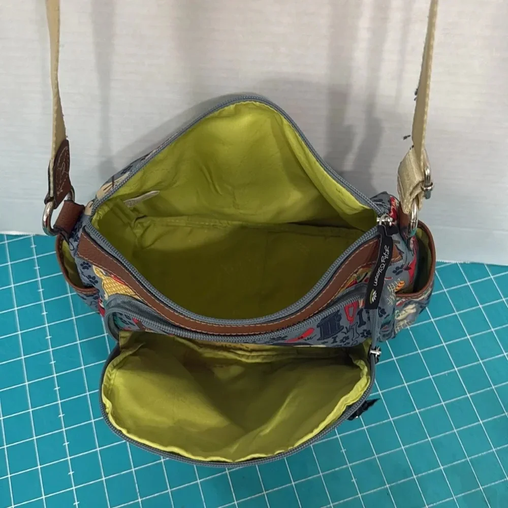 Lily Bloom Libby Hobo bag crossbody Who Let The Dogs Out Style 21RPF86BL